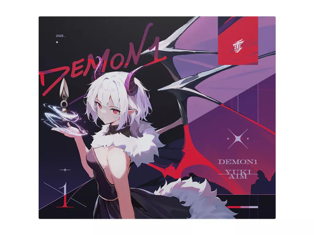 ユキページ Yuki Aim Yuki Aim×Demon1 Glass Mousepad - 製品詳細