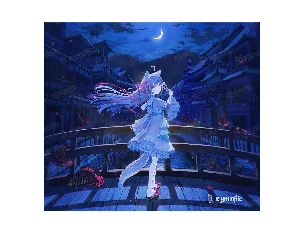 夜明け前より瑠璃色な　メタルマウスパッド eLuminArc eLuminArc 新ガラスマウスパッド GMeLA - 月灯 - 製品詳細