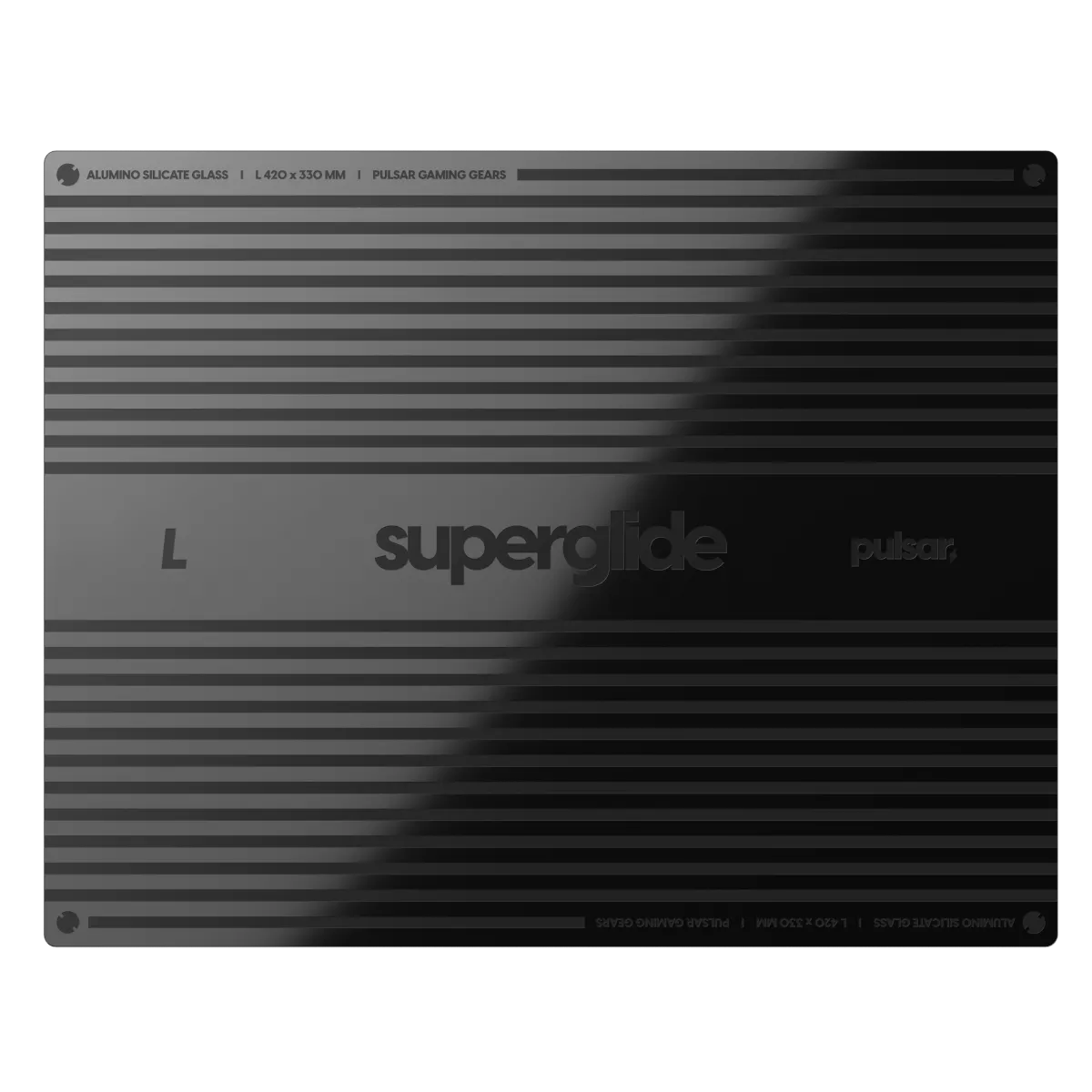 Pulsar Superglide3 Glass Mousepad Type-S L Black Superglide3
