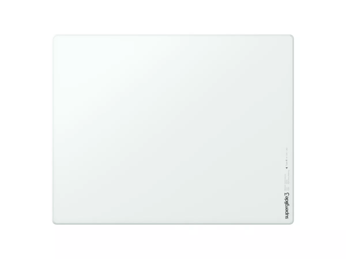 Pulsar Superglide3 Glass Mousepad Type-S M White Superglide3