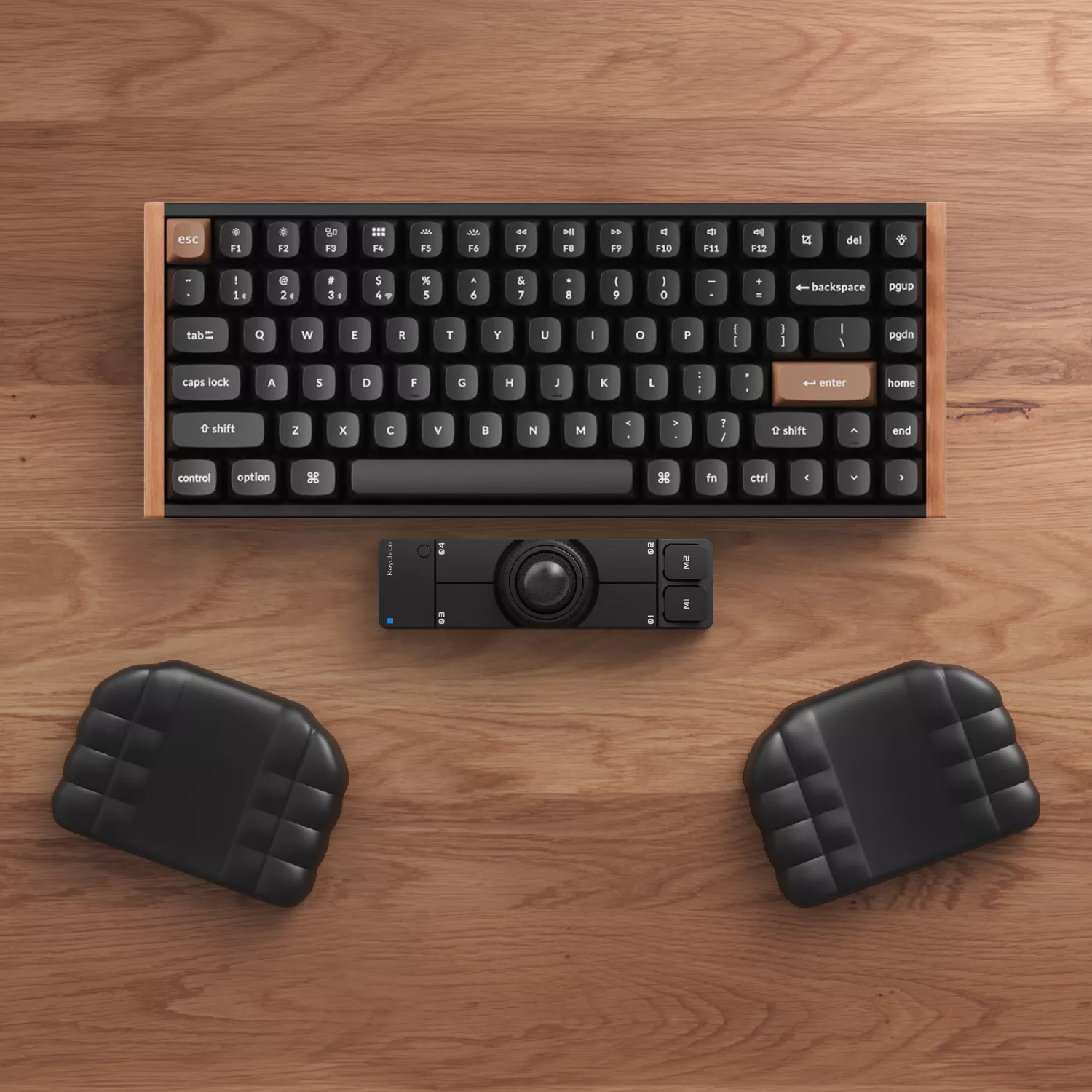 動作確認のみ Keychron Nape Pro パームレスト付き Keychron シリコン分割パームレスト(ブラック) Nape Pro - 製品詳細