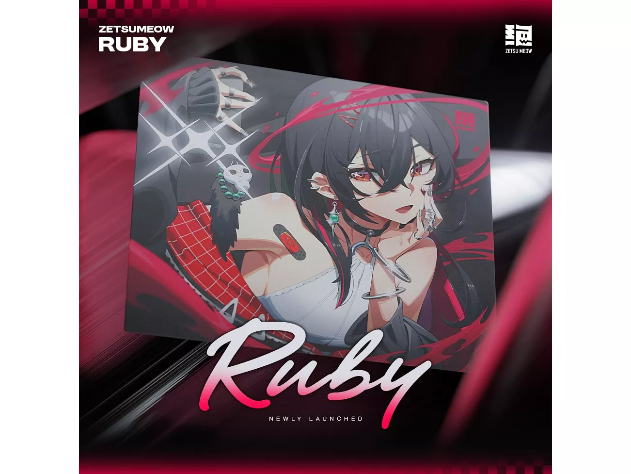 ZETSUMEOW ZETSUMEOW × WATERKUMA - Ruby ガラス製マウスパッド - 製品