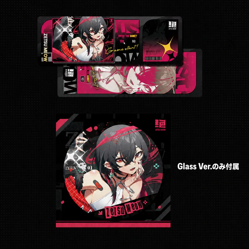 ZETSUMEOW ZETSUMEOW × WATERKUMA - Ruby ガラス製マウスパッド - 製品
