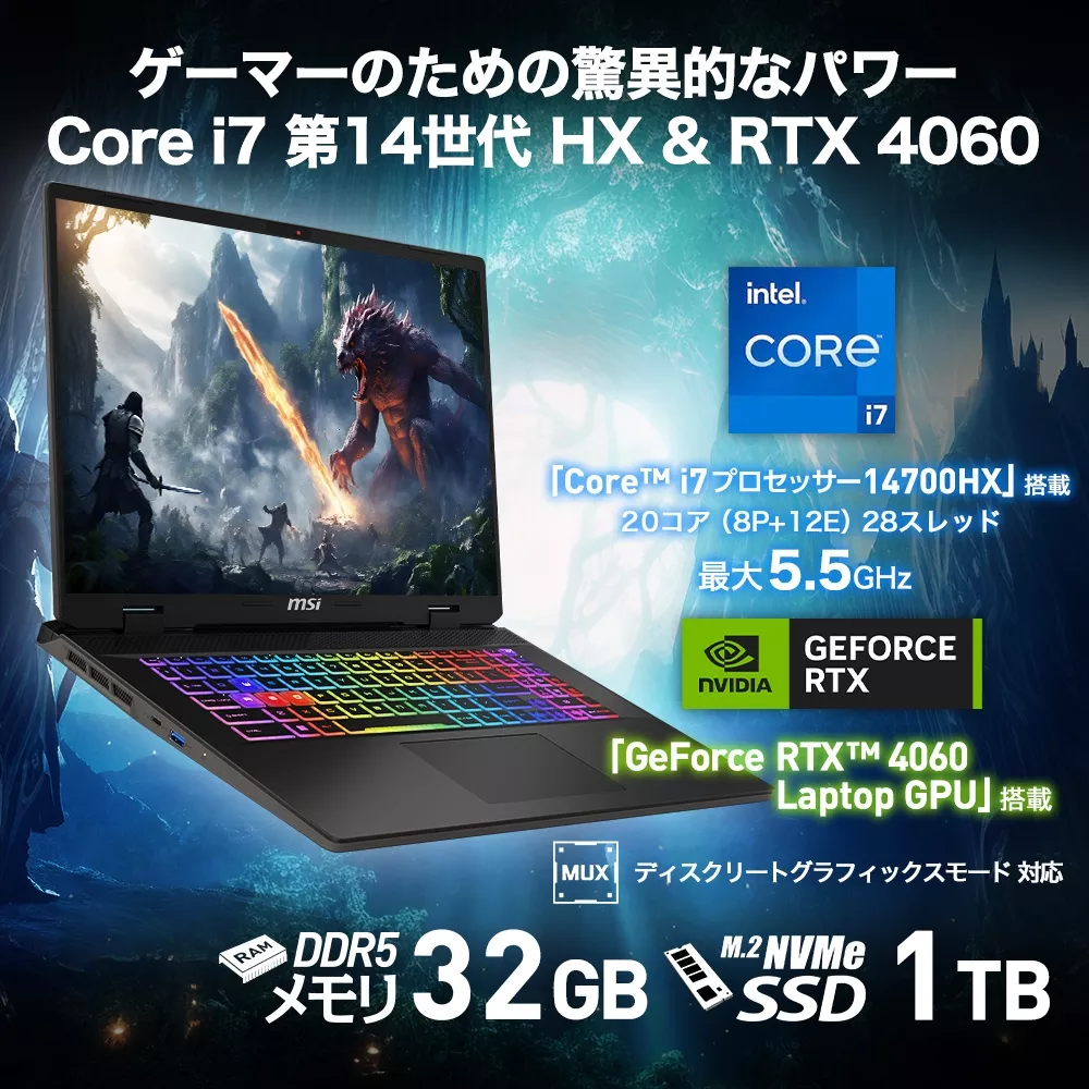 MSI MSI ゲーミングノート 【販売終了】Sword 17 HX B14V 【販売終了