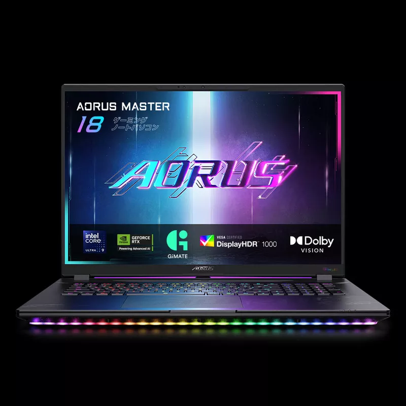 GIGABYTE ゲーミングノート AORUS MASTER 18 AORUS MASTER 18 BYHC5JPD65JPの商品メイン画像