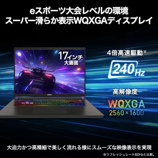 MSI ゲーミングノート Vector 17 HX AI A2XW Vector-17-HX-AI-A2XWJG-4850JPのサムネイル(5)