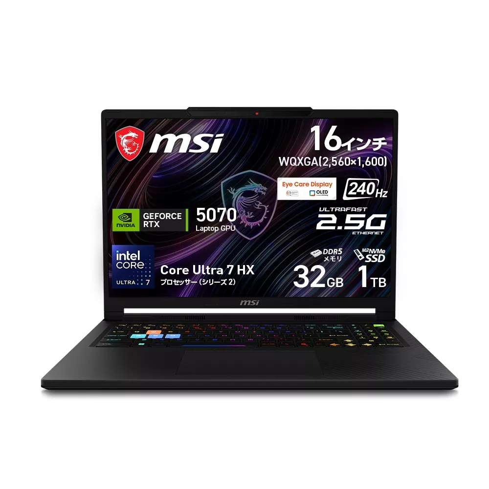 MSI MSI ゲーミングノート Raider 16 HX B2W Raider-16-HX-B2WGX